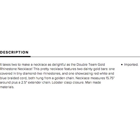 💕LULU'S💕 Double Team Gold Pendant Necklac - Picture 3 of 3